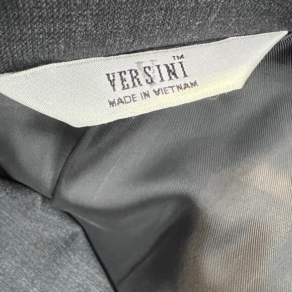 Versini Suit Jacket Mens Size 40 S Charcoal 100% Wool Lined Professional Blazer - Picture 6 of 8